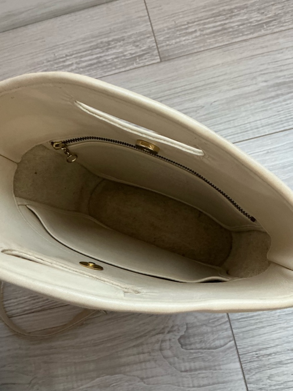 Coach Beige Cream Crossbody Tote with Top Handle - Picture 6 of 8